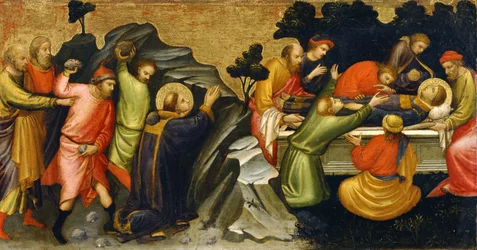 Predella Panel Representing the Legend of St. Stephen: The Stoning of St. Stephen, The Burial of St. Stephen
